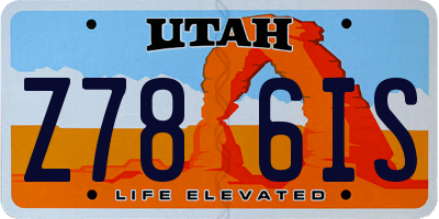 UT license plate Z786IS