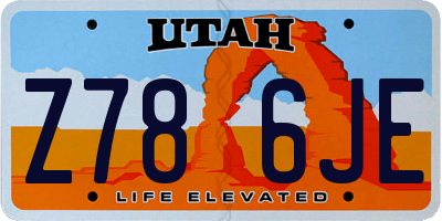 UT license plate Z786JE