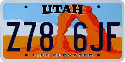 UT license plate Z786JF