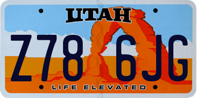 UT license plate Z786JG