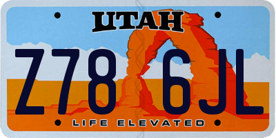 UT license plate Z786JL