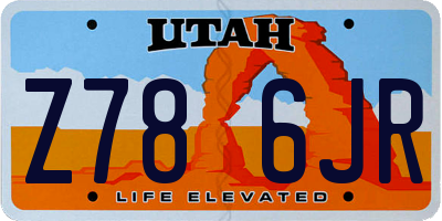 UT license plate Z786JR