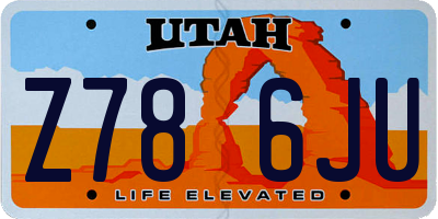 UT license plate Z786JU