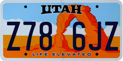 UT license plate Z786JZ