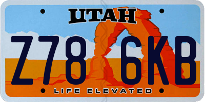 UT license plate Z786KB