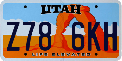UT license plate Z786KH
