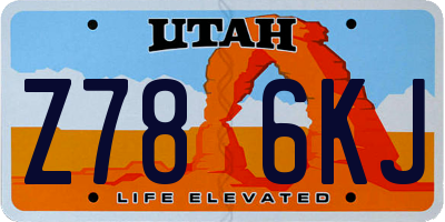 UT license plate Z786KJ