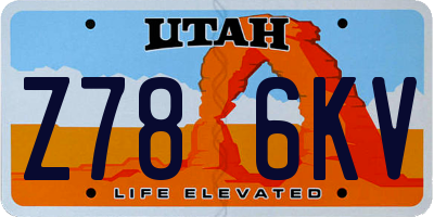 UT license plate Z786KV