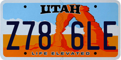 UT license plate Z786LE