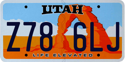 UT license plate Z786LJ