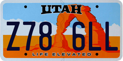 UT license plate Z786LL
