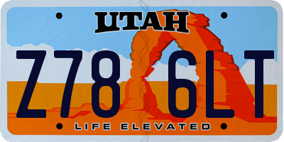 UT license plate Z786LT