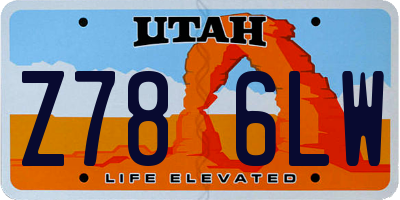 UT license plate Z786LW