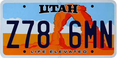 UT license plate Z786MN