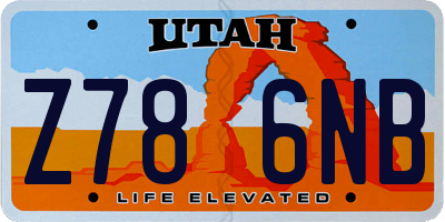 UT license plate Z786NB