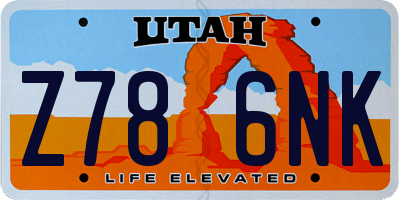 UT license plate Z786NK