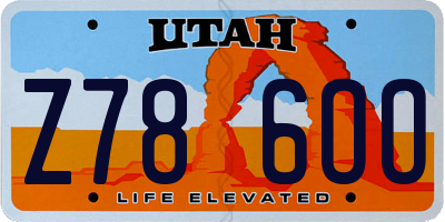 UT license plate Z786OO