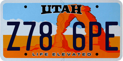 UT license plate Z786PE