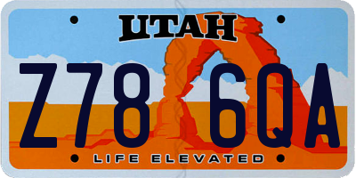 UT license plate Z786QA