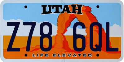 UT license plate Z786QL