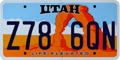 UT license plate Z786QN