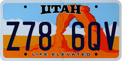 UT license plate Z786QV
