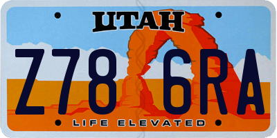 UT license plate Z786RA