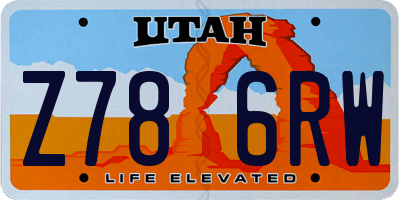 UT license plate Z786RW