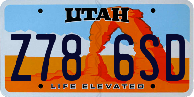 UT license plate Z786SD