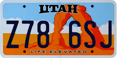 UT license plate Z786SJ