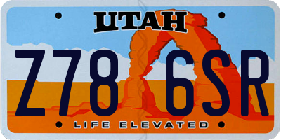 UT license plate Z786SR