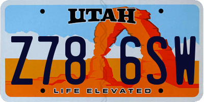 UT license plate Z786SW