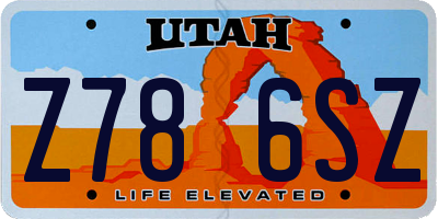 UT license plate Z786SZ