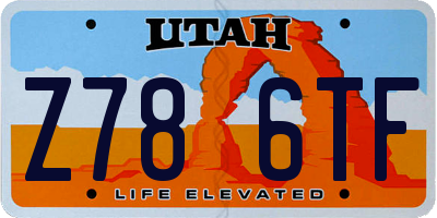 UT license plate Z786TF