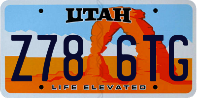 UT license plate Z786TG