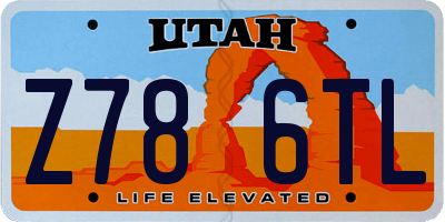 UT license plate Z786TL