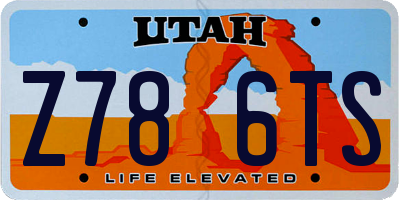 UT license plate Z786TS
