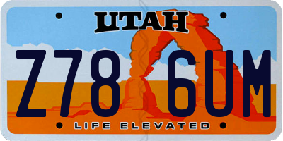UT license plate Z786UM