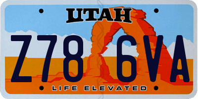 UT license plate Z786VA