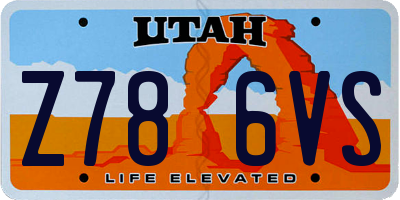 UT license plate Z786VS