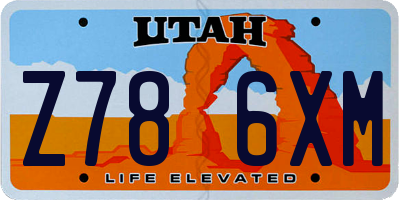 UT license plate Z786XM