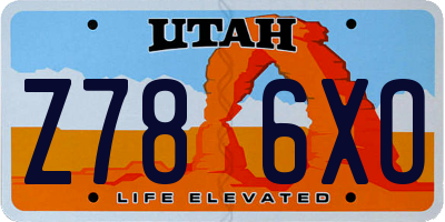 UT license plate Z786XO
