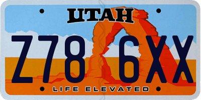 UT license plate Z786XX