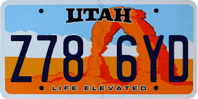 UT license plate Z786YD