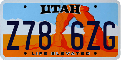 UT license plate Z786ZG