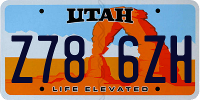UT license plate Z786ZH