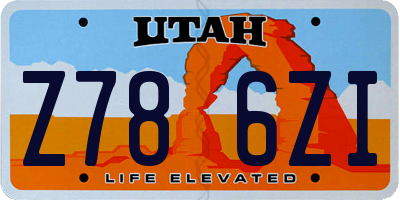 UT license plate Z786ZI