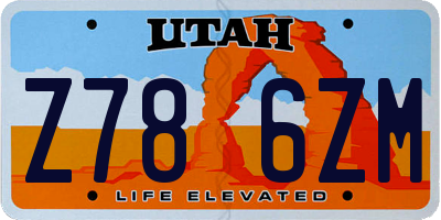UT license plate Z786ZM