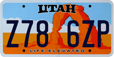 UT license plate Z786ZP