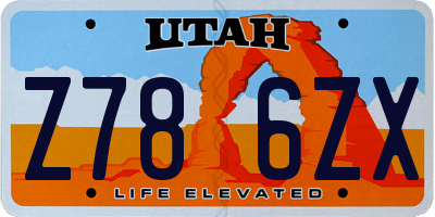 UT license plate Z786ZX